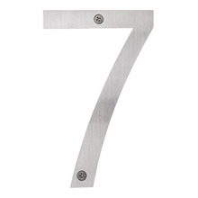 Husnummer 7 børstet stål